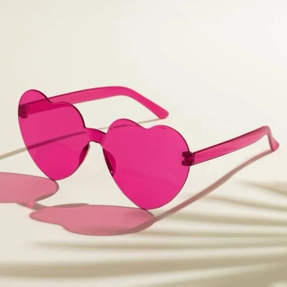 Accessories - Pink Heart Shaped Sunglasses